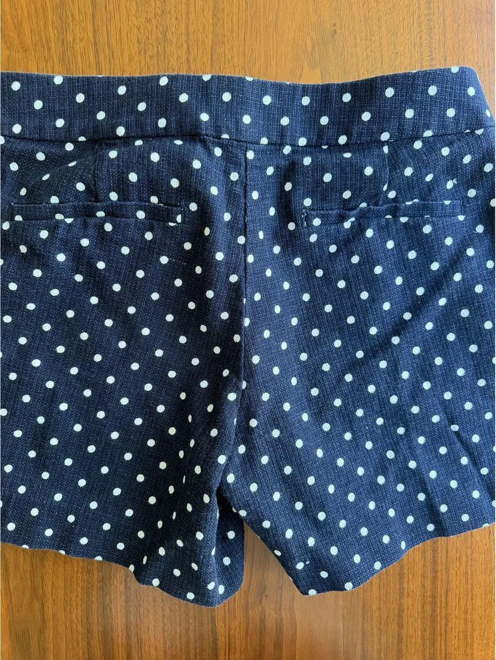 J.Crew Women's Navy Blue Polka Dot Shorts - Size 4